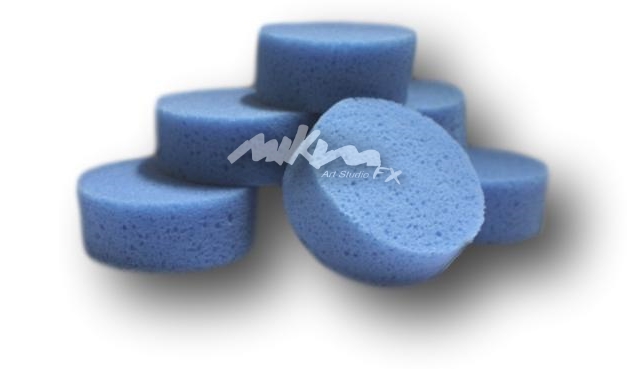 Synthetic round sponge blue